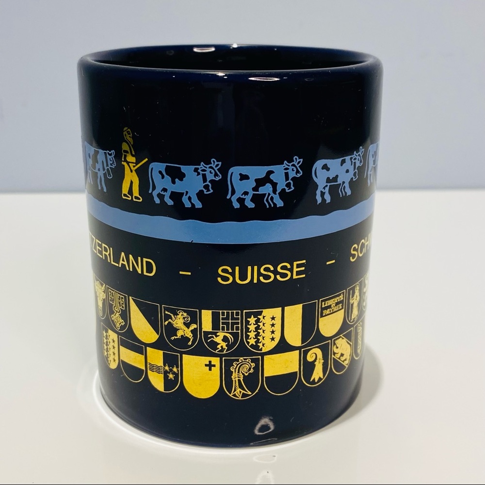 Bockling German Coffee Cup Deutschland Made in Germany Blue and Gold - Picture 2 of 8